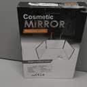 Vanexiss Rechargeable 3 Way Mirror for Hair Cutting, Real Glass Adjustable Trifold Mirror with 3 Color Temps LED Light & Telescoping Hooks for Makeup, Shaving & Styling (Black)