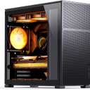JONSBO D41 MESH Black ATX Computer Case, ATX/M-A.TX Mainboard/Support RTX 4090(335-400mm) GPU 360/280AIO,Power A.TX/SFX: 100mm-220mm Multiple Tool-Free Design, Black