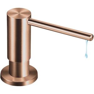 Yofidra Soap Dispenser for Kitchen Sink: Built in Sink Soap Dispenser Pump, Brushed Nickel Stainless Steel Sink Soap Dispenser with 47 Tube Kit (Pink)