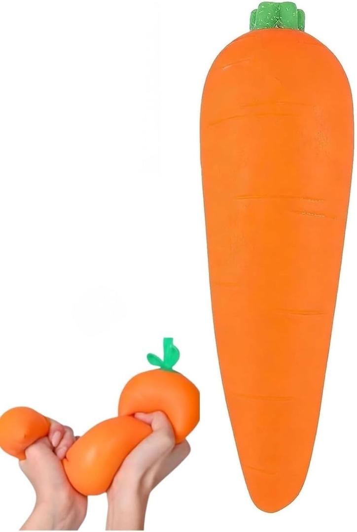 Carrot Squishy, Slow Rising Stress Relief, 2026 New Realistic Carrot-Shaped Squeeze Ball, Soft Cute, Anxiety Relief Dough Decompression Gift