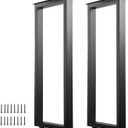 40 Inch Metal Bar Table Legs, Heavy Duty Dining Table Leg with Adjustment Feet Furniture Legs, Black, Set of 2