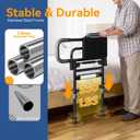 Bed Rails for Elderly Adults Safety, Foldable Bed Assist Rails for Seniors with Sensor Light & Storage Pocket, Adjustable Height, 180 One-Hand Folding Bed Side Rails Fit King Queen Full Twin