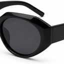 Retro Oval Cat Eye Polarized Sunglasses for Women, UV400 Lenses | Retro 90s Y2K style with UV400 polarized lenses for driving, travel and everyday outdoor wear