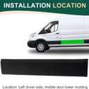 Side Sliding Door Body Lower Molding Panel Fits for Ford Transit-150 Transit-250 Transit-350 Transit-350HD 2015 2016 2017 2018 2019 2020 2021 2022 2023 2024 (Left Driver Side)
