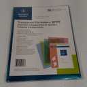 Business Source Green Transparent Poly File Holders