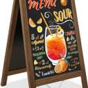 40"x20" Double Sided Standing Chalkboard Easel - A Frame Chalkboard Stand for Outdoor Sandwich Board Signs, Restaurant, Wedding, Business (Brown)