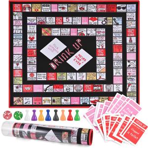 GOLDGE Upgraded Interactive Party Board Game Mat for Adults & Families - Funny, Easy to Play with 2-8 Players. Perfect for Friends' Gatherings & Any Occasion (Second Edition)