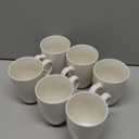 6 Pack Ceramic Coffee Mugs Set, 12 OZ Porcelain Coffee Cups with Handle, Hot Tea, Americano, Mocha, Milk, Latte, Snow, Dishwasher and Microwave Safe, Set of 6 White