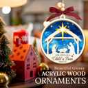 HEXMOZ Nativity Scene Christmas Ornaments - Catholic Religious Gifts for Women, Men - Christian Ornaments for Christmas Tree, Nativity Decorations Festive Faith Ideas - Xmas Holiday Ornaments 2025