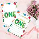 4x6 1st Birthday Invitations (20 Cards + 20 Envelopes) – Book-Themed Toddler Party Invites.(073)