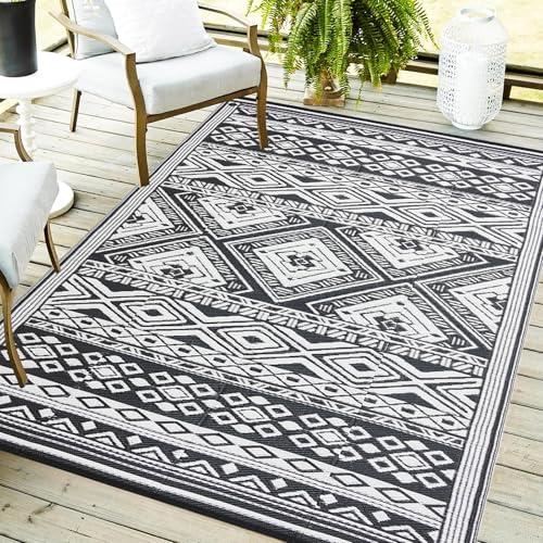YONILE Outdoor Rug 8x10 ft Waterproof, Reversible Outdoor Plastic Straw Rug for Patios Clearance, Outdoor Area Rug Carpet RV Mat for Camping Backyard Deck Porch