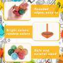 Aoriher Wood Spinning Tops for Kids, Colorful Wooden Gyroscopes Toy, Educational Kindergarten Toys, Rainbow Spin Tops for Games Party Favors Birthday Gifts(100 Pieces)