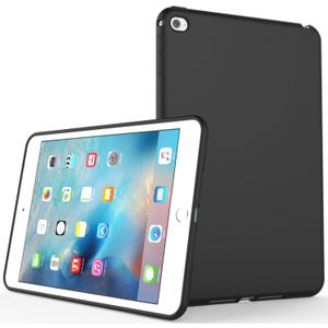 Case for iPad Mini 4, Slim Design Matte TPU Rubber Soft Skin Silicone Protective Case Cover for Apple iPad Mini 4 (2015 Edition) 7.9 Inch Tablet iPad Models: A1538/A1550,Black