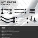 Ironants Front Suspension Control Arm Compatible With 2007 BMW X3 (Built Before 2007 Production Date), 2004 2005 2006 BMW X3 Ball Joint, Sway Bar Link Front, Inner & Outer Tie Rod End