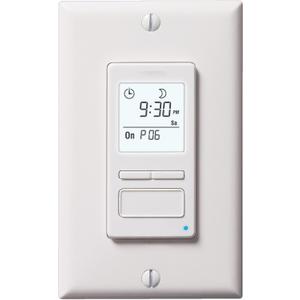 Honeywell Home RPLS740B ECONOswitch 7-Day Solar Programmable Switch, Lights and Motors, Indoor and Outdoor, Energy Saving, White