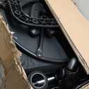 Drafting Chair Tall Office Chair with Padded Flip-up Armrests Executive Ergonomic Computer Standing Desk Chair with Comfortable Leather Backrest and Adjustable Footrest Ring (Black)