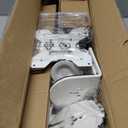 VIVO Dual Monitor Desk Mount, Heavy Duty Fully Adjustable Steel Stand, Holds 2 Computer Screens up to 30 inches and Max 22lbs Each, White, STAND-V002W