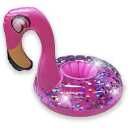 POOLCANDY Glitter Flamingo Drink Float 2 Pack