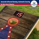 Electronic Cornhole Board Set (4x2ft, 3x2ft, 2x1ft) - Automatic Scoring Corn Hole Game for Adults & Kids - Infrared Sensing Wood Set with 8 Bags & Carry Case for Backyard, Party & Tailgates