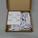 10Ft Extension Cord with Multiple Outlets, Flat Plug Surge Protector Power Strip 10 Ft Long Cord, 8 Outlets & 4 USB Ports (2 USB C), Desk Charging Station for Home Office, College Dorm Room Essentials