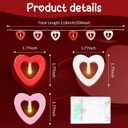 ROCEEI 4 Pack Heart String Lights, 39.2 Ft LED Fairy Lights, Battery Operated Romantic Hanging Light for Bedroom, Wall, Window, Wedding, Party Decor(Wood,20 Bulbs,White Pink Red +Mixed)