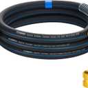 5/8 IN. 10FT. Heavy Duty Hybrid Garden Hose, High Flow 5/8" I.D. No Memory Durable Lightweight Water Hose Leader Hose for Watering, Irrigation, Water Transfer Pump