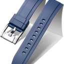 BINLUN Quick Release Silicone Watch Bands Replacement Rubber Watch Straps 18mm 19mm 20mm 21mm 22mm 24mm Smartwatches Bands for Men and Women Waterproof Sport Watchbands with 11 Colors (Blue)