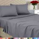 Utopia Bedding Queen Sheet Set – Brushed Microfiber – Ultra Soft Bed Sheets for Queen Size Bed Set – Deep Pocket, Wrinkle & Fade Resistant – Includes 1 Fitted, 1 Flat, 2 Pillowcases (Grey)