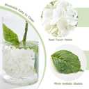 Waipfaru 21" Real Touch White Hydrangea Artificial Flowers with Long Stem & Leaves, Full Latex Faux Hydrangea Flowers for Home Decor Party Floral Arrangements Wedding Bouquets Centerpieces, 4Pcs