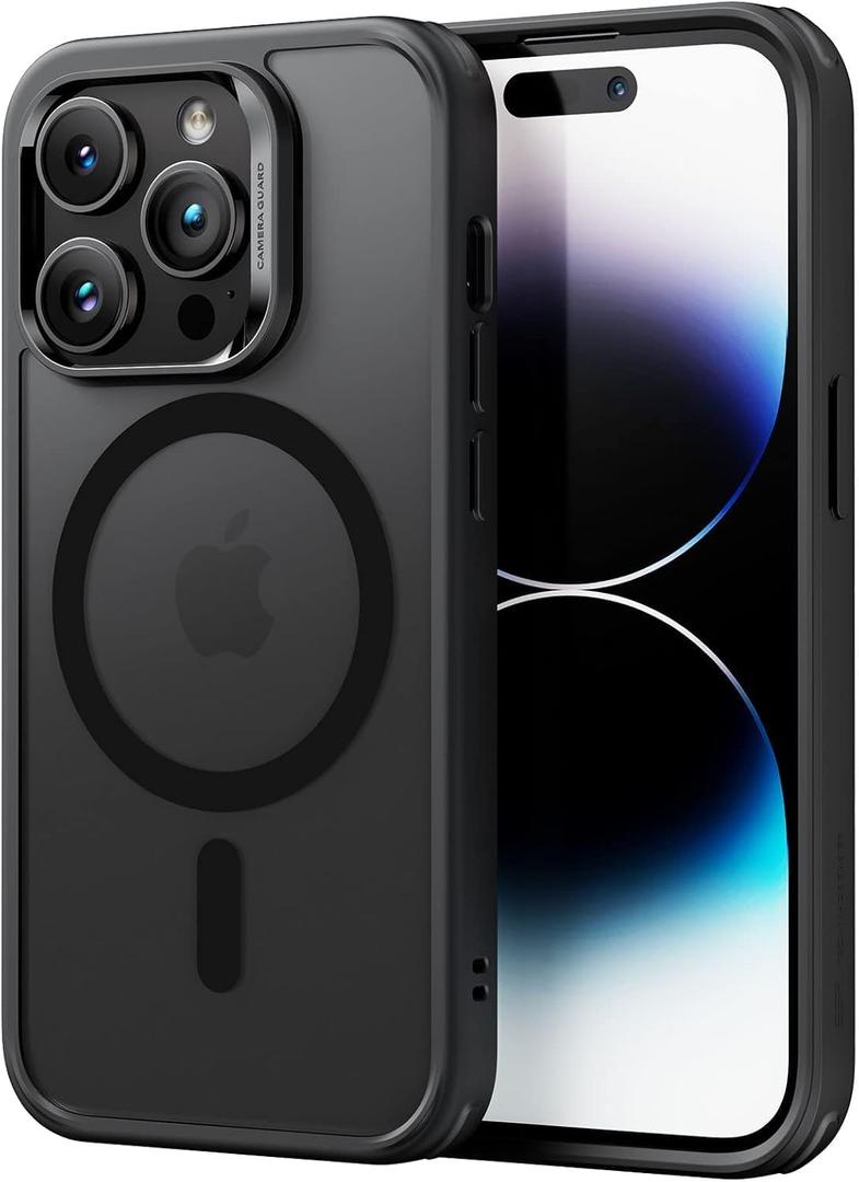 ESR Military-Grade MagSafe Compatible Shockproof Yellowing Resistant Magnetic Case for iPhone 14 Pro Max, Frosted Black