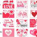 12 Pcs Valentine's Day Scratch Off Cards - DIY Naughty & Nice Interactive Greeting Kit with Silver Heart Stickers, Love Notes & Coupons, Gift for Kids Classmates Friends Couples Party Favors (Pink)