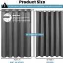 SORTTO No Hook Shower Curtain with Snap in Liner Set Waffle Shower Curtain for Bathroom Hotel Style Fabric Waterproof Inner Liner71" W x 80" H, Dark Grey