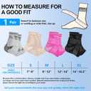 DRNAIETY 2 Pack Copper Ankle Brace for Men & Women - Adjustable Ankle Support Compression Sleeve, for Plantar Fasciitis, Achilles Tendonitis, Foot Pain, Swelling - Everyday Use(Skin Tone,M)