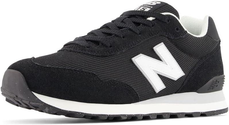 New Balance Men's 515 V3 Sneaker (12, Black/White/Aluminum Grey)