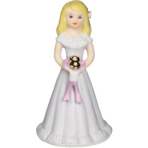Enesco Growing Up Girls Blonde Age 8 Porcelain Figurine, 4.5 White