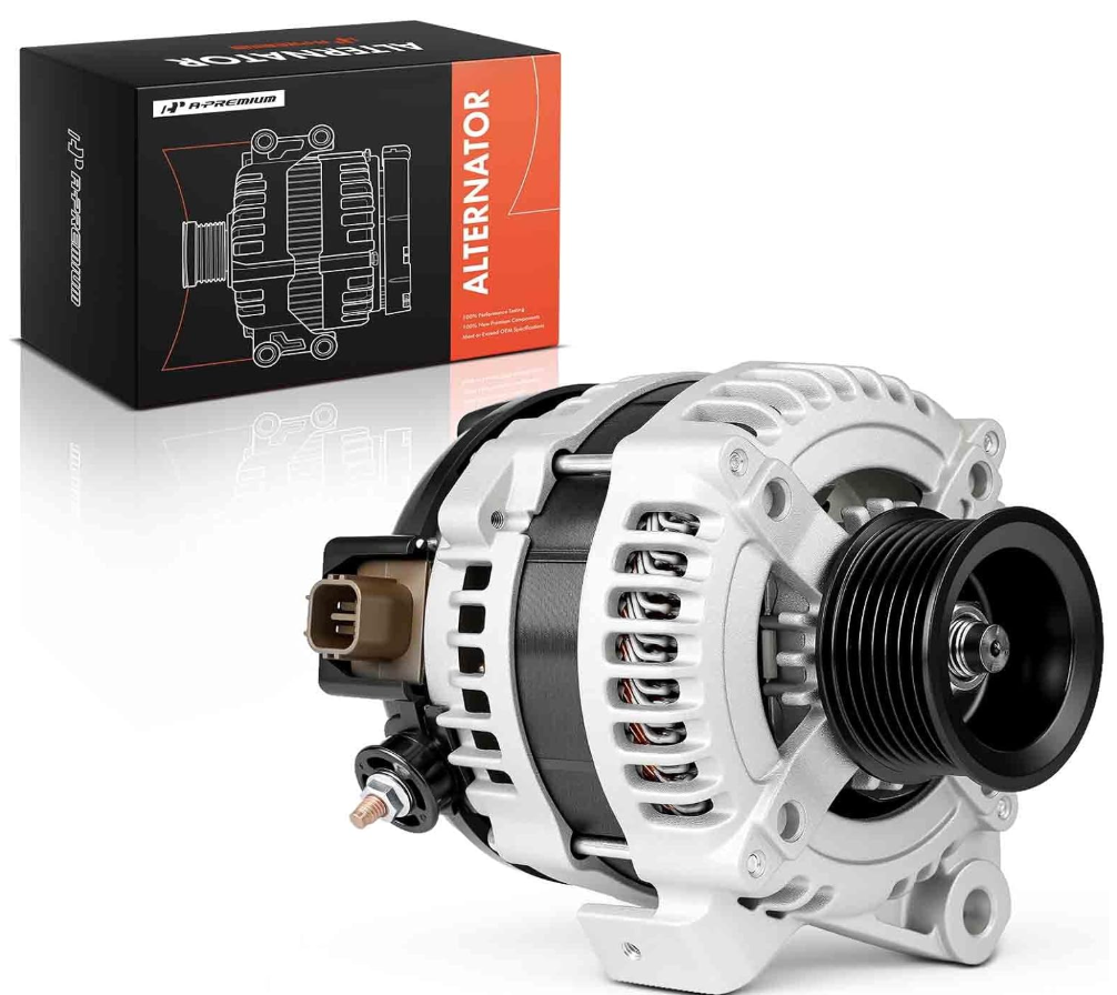 Alternator Compatible with Toyota Camry 04-06, Highlander 04-07, Solara 04-08 & Scion tC 05-10, L4 2.4L, 12V 100Amp Clockwise 7-Groove Pulley, Replace# 104210-3880, 27060-0H100