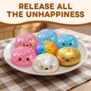 Glitter Dumpling Squishy,Dumpling Squishies,Glitter Dumplings Mystery Box,Colorful Dumplings Stress Balls Fidget,Jumbo Squishy Toy,Suitable for Adult use in Offices and Homes (Glitter Blue)