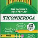 Ticonderoga Wood-Cased Pencils, Pre-Sharpened, 2 HB Soft, Yellow, 30 Count, 6 Packs/180 Count Total