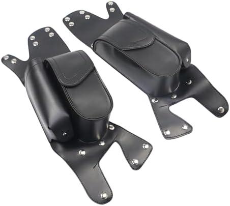 SHMT Left and Right Side Saddlebag Guard Bag with Water Bottle Holder for Harley Touring Road King Electra Glide Road Street Glide 1983-2023
