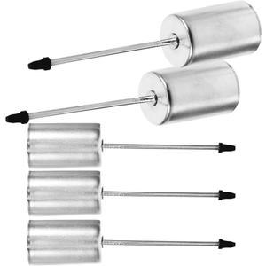 5Pcs Christmas Taper Candle Holder Candlestick Liners Inserts Cup Advent Wreaths Candle Stand with Spike for Pillar Tealight Wedding Flower Arrangement Silver