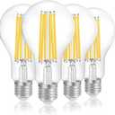 FLSNT 150W Equivalent Dimmable A23 LED Light Bulbs, 2650Lumens, Efficient 18W, 3000K Warm White, E26 Base, 4 Pack