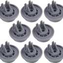 8 Pack DD66-00023A Dishwasher Wheels Lower Upper Rack Roller Replacement Compatible with Samsung Dishwashers Replaces 2002711, PS4222532 AP4342187 EAP4222532