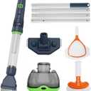 All in ONE Rechargeable Pool & Spa Vacuum 70 Mins Working for Hot Tub, Small Above Ground&Inground Pool, Magnetic Drive Tech, Spa Skimmer Net, Brush,25m Ultra Fine Mesh Filter