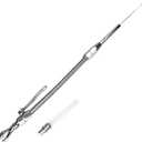 Flylin Oil Dipstick, Dip Stick for Chevrolet Small Block SBC 265 283 305 327 350 383 400 - Flexible Engine Replacement Oil Level Indicator (Black, 1980-Up)