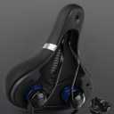 Bicycle Seat Replacement, Bike Seat for Men and Women, Comfort Wide Bike Saddle Memory Foam Padded Soft Bike Seat Cushion Compatible with Peloton, Mountain, City Bikes, Indoor Exercise Bikes
