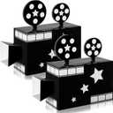 Affrolling 2 Pcs Movie Night Party Paper Box Decorations 11.8 Inch Movie Theater Decor Prop for Party Red Carpet Paper Projector Sign Film Theater Decor for Night Home Supply