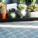 VUWEZ 2 Pack of Plastic Plant Tray Saucer Rectangular 20 21 inch, Planter Trays Saucers for Indoors Outdoor, Plant Water Drip Tray for Flower Pot Planter, Windowsill Trays (8.5 X 21'', Black)