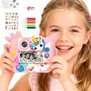 OTJ Kids Camera Instant Print for Girls Boys - Selfie Toddler Digital Toy Camera Gift Set, Christmas Birthday Gifts for 3 4 5 6 7 8 9 10 Years Old Kids (Pink)