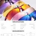 Polarized Sports Sunglasses for Men Women Wrap Around UV400 Running Baseball Softball Cycling Driving Glasses (Red)