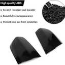 Hoolcar Tail Light Lamp Cover Guard Trim Bezel Frame Decor Exterior Accessories Compatible with 2011-2014 Chrysler 300, Smoked Black